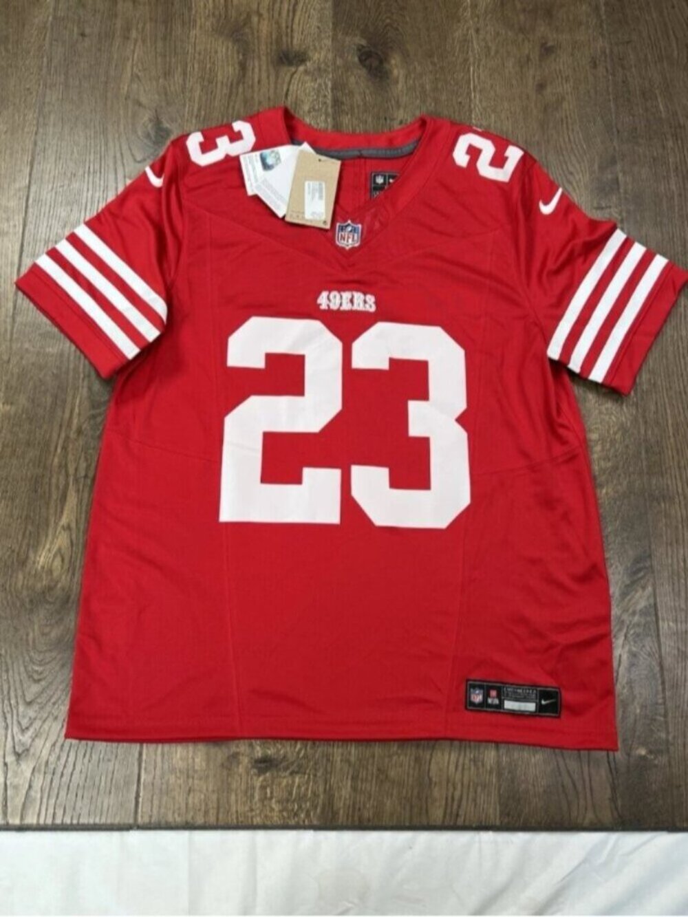 Christian McCaffrey Red Jersey Vapor Stitched